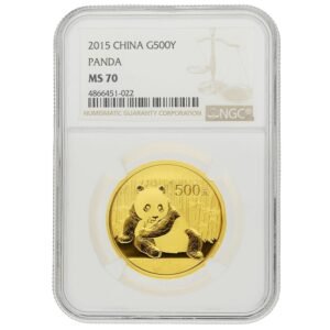 2015 1 oz Chinese Panda Gold Coin NGC MS70