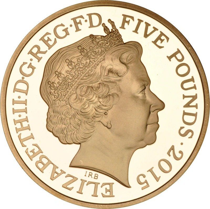 2015 Proof Gold Crown £5 Coin 50th Anniversary of the Death of Sir Winston Churchill Boxed - Image 3