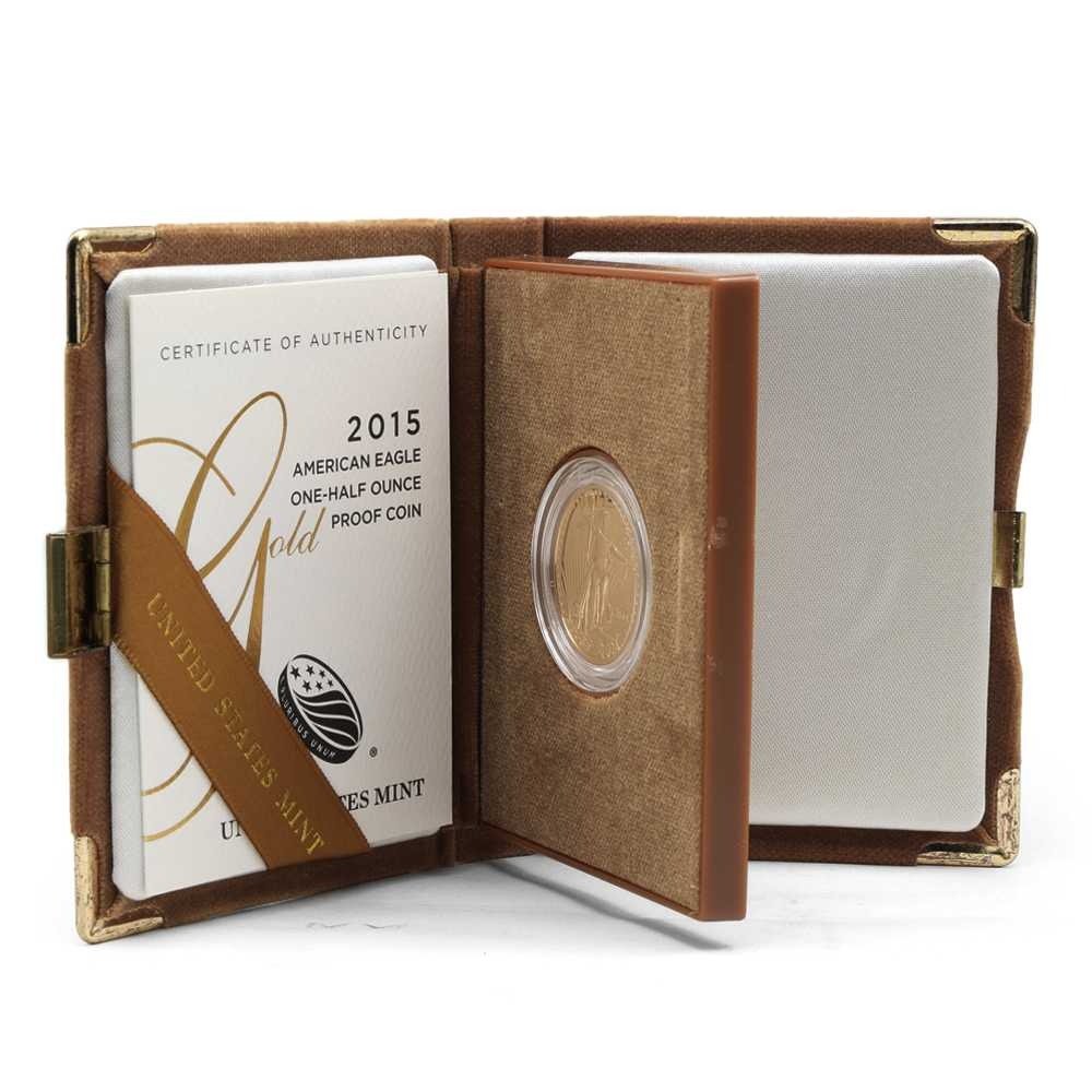 2015-W 1/2 oz Proof American Gold Eagle Coin (Box + CoA) - Image 3