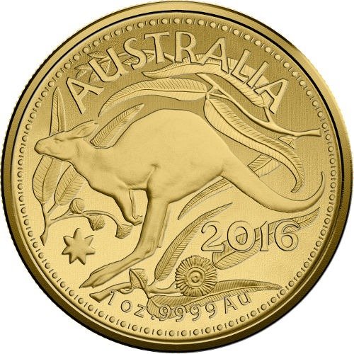 2016 1 oz Royal Australian Mint Gold Kangaroo Coin (BU w/ Assay) - Image 4