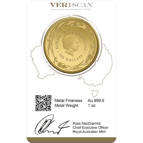 2016 1 oz Royal Australian Mint Gold Kangaroo Coin (BU w/ Assay) - Image 3