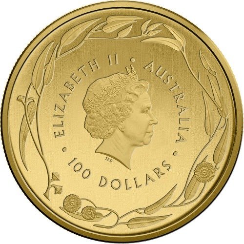 2016 1 oz Royal Australian Mint Gold Kangaroo Coin (BU w/ Assay) - Image 2