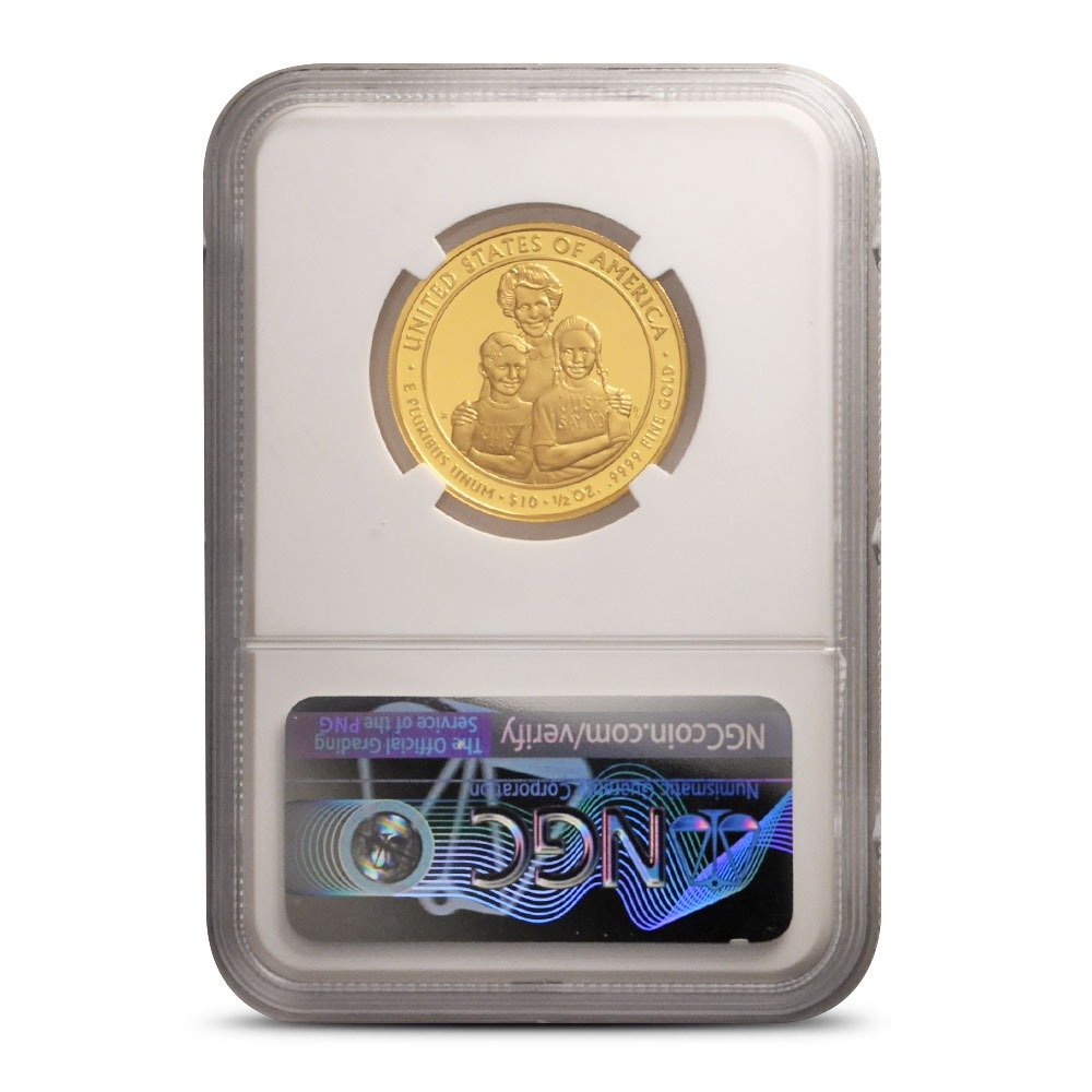 2016-W 1/2 oz Proof US Mint Nancy Reagan Gold Coin PR/PF70 (Varied Label, PCGS or NGC) - Image 2