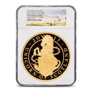 2017 1 Kilo Proof British Gold Queens Beast Unicorn Coin NGC PF70 UCAM First 3 Struck