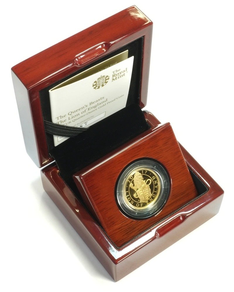 2017 1/4 oz Proof Lion of England Go