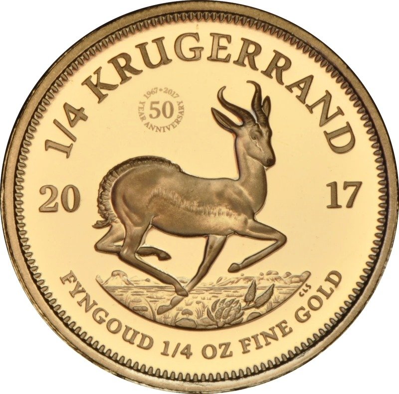 2017 Proof 1/4 oz Krugerrand Gold Coin 50th Anniversary Boxed - Image 3