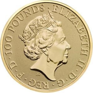 2018 1 oz British Gold Queens Beast Unicorn Coin