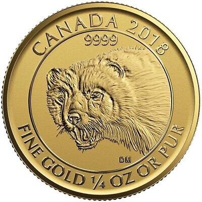 2018 1/4 oz Canadian Gold Wolverine