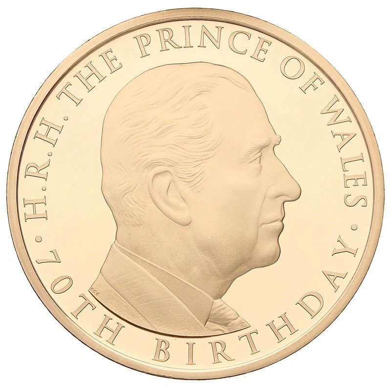 2018 Proof Gold Crown £5 Coin Prince of Wales 70th Birthday Boxed - Image 2