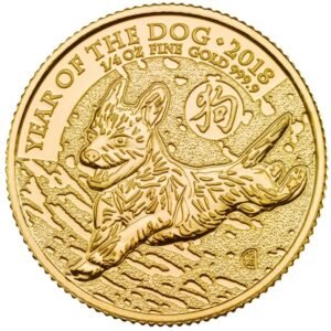 2018 1/4 oz Year of the Dog Gold Coin Royal Mint Lunar Series