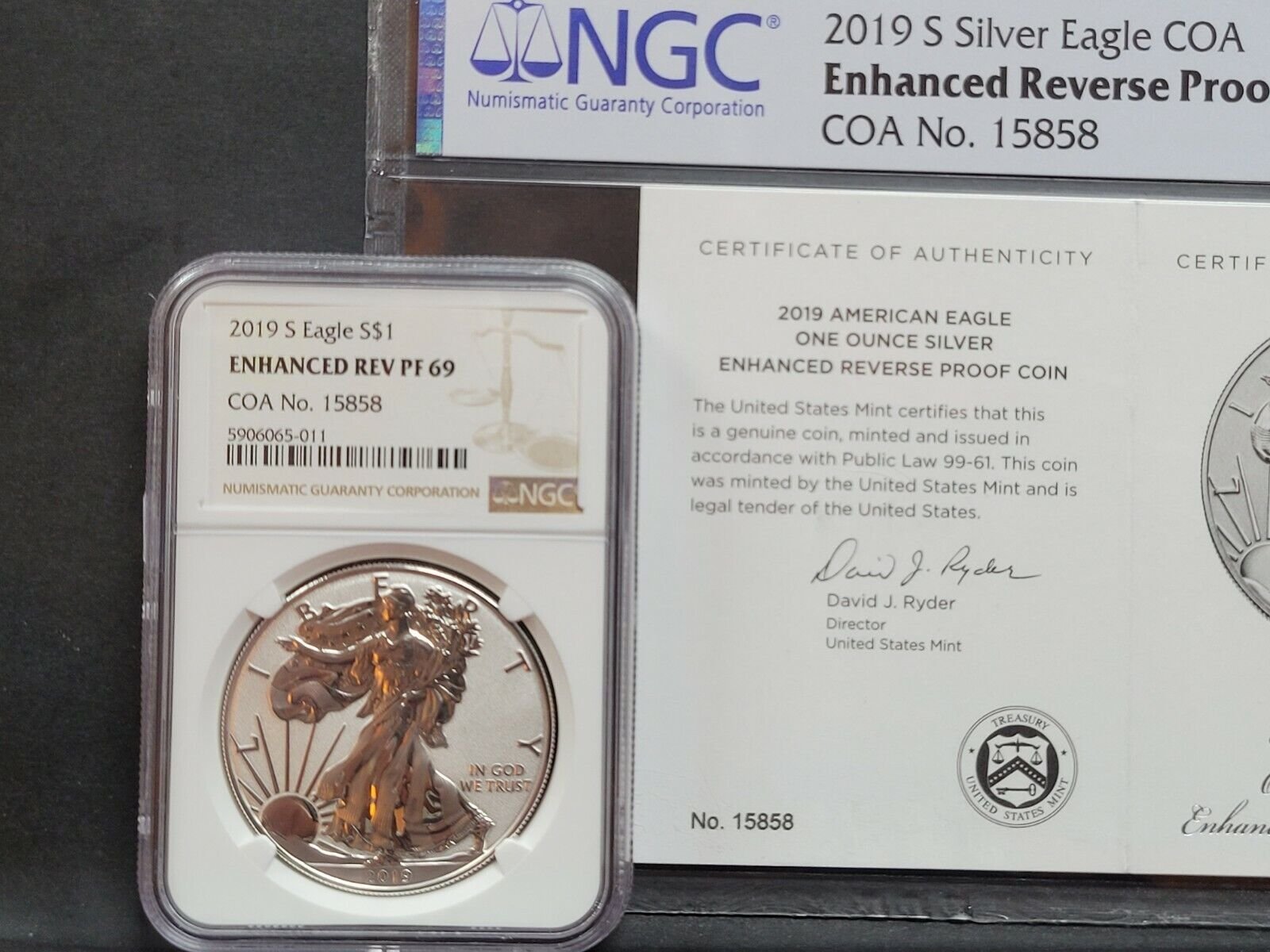 2019-S 1 oz American Silver Eagle En