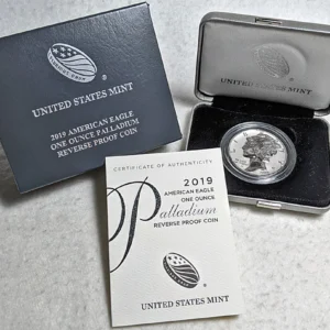 2019-W 1 oz American Palladium Eagle Reverse Proof Coin (Box + COA)