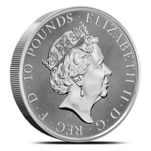 2020 10 oz British Silver Queens Beast Yale Coin