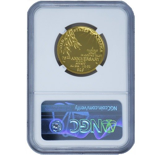 2020 1/2 oz End of WWII 75th Anniversary Gold Coin PR/PF70 (Varied Label, PCGS or NGC) - Image 2