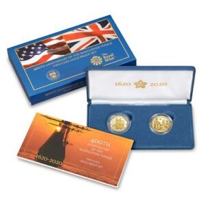 2020 Proof American Gold 400th Anniversary of the Mayflower 2-Coin Set (Box + CoA)