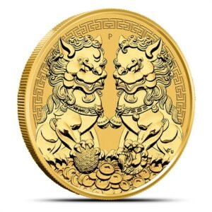 2021 1 oz Australian Gold Guardian Lions Double Pixiu Coin (BU)