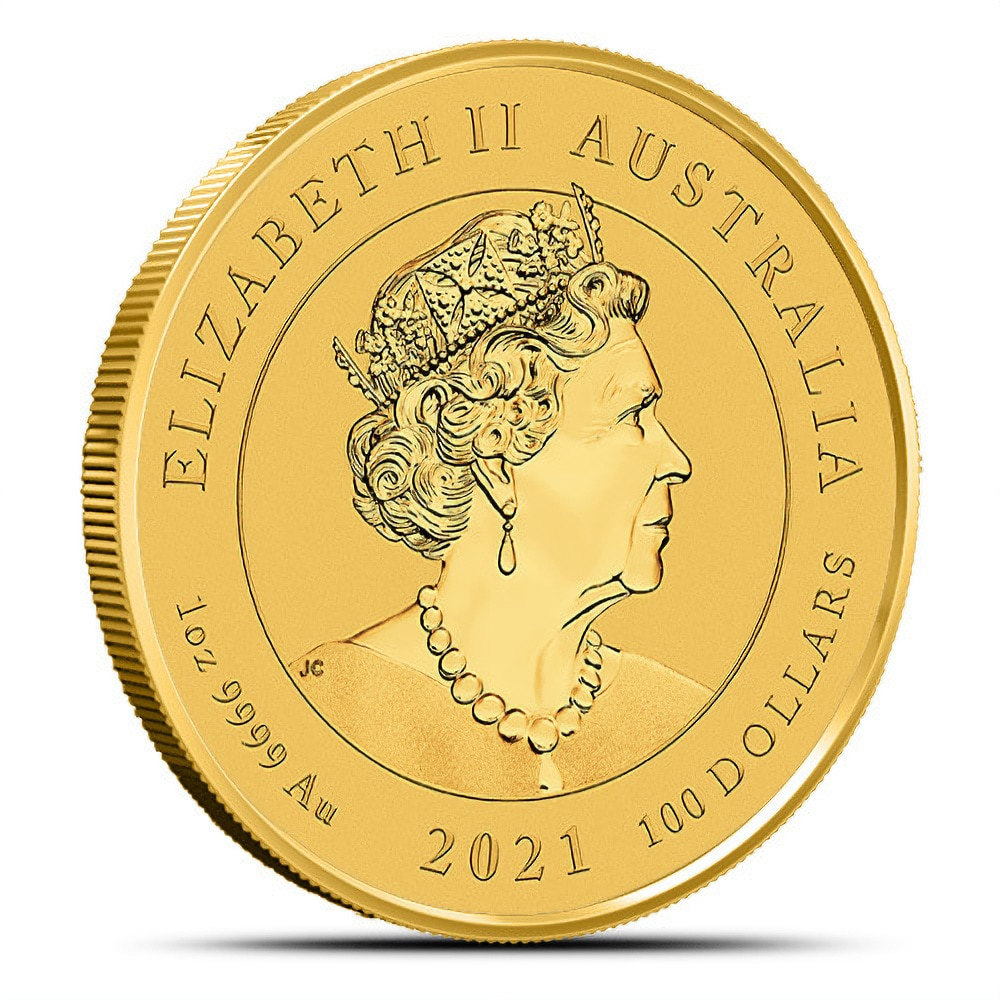 2021 1 oz Australian Gold Guardian Lions Double Pixiu Coin (BU) - Image 2