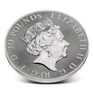 2021 10 oz British Silver Queens Beast White Lion Coin