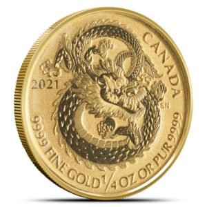 2021 1/4 oz Canadian Dragon Gold Coi