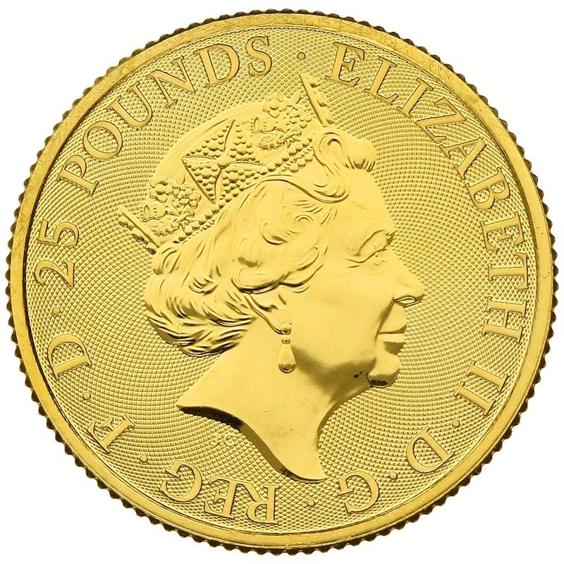 2021 1/4 oz White Greyhound of Richmond Gold Coin Queen's Beasts - Image 2