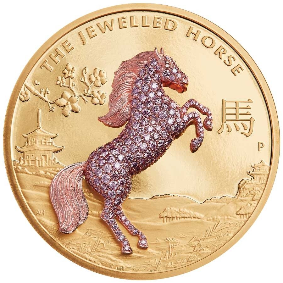 2021 10 oz Proof Australian Gold Jewelled Horse - Image 3