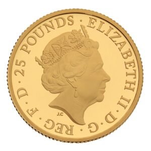 2021 Proof 1/4 oz White Greyhound of Richmond Gold Coin Queen’s Beasts Boxed