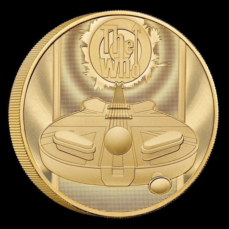 2021 Proof 5 Oz The Who Gold Coin Music Legends Boxed - Image 3
