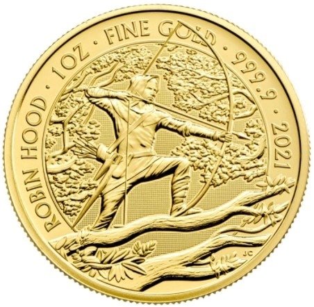 2021 1 oz Robin Hood Gold Coin Myths