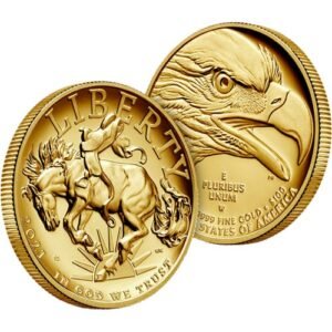 2021-W 1 oz American Gold Liberty High Relief Coin (Box + CoA)