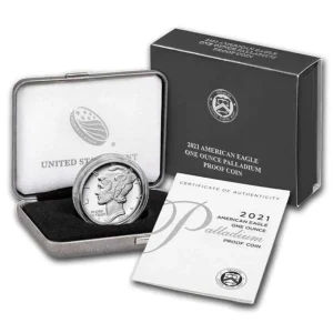 2021-W 1 oz Proof American Palladium Eagle Coin (Box + CoA)