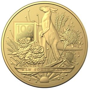 2022 1 oz Royal Australian Mint Gold New South Wales Coat of Arms Coin
