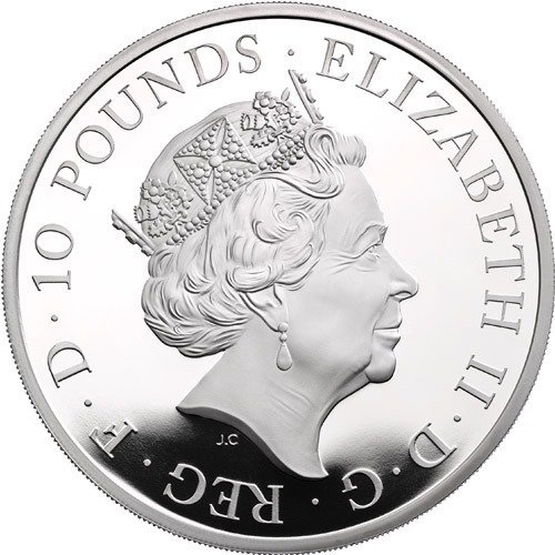 2022 10 oz Proof British Silver Tudor Beasts Seymour Panther Coin (Box + CoA) - Image 3