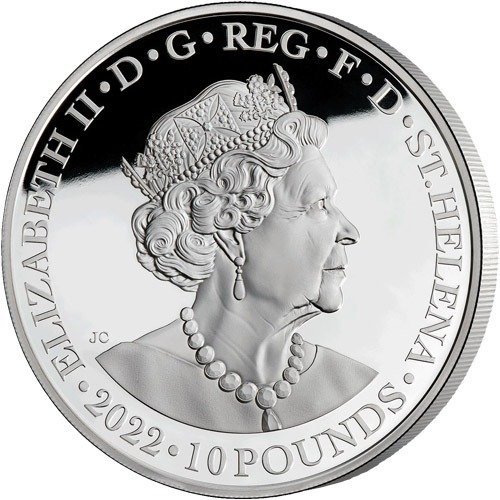 2022 10 oz Proof St. Helena Silver Goddesses Series Hera Coin (Box + CoA) - Image 2