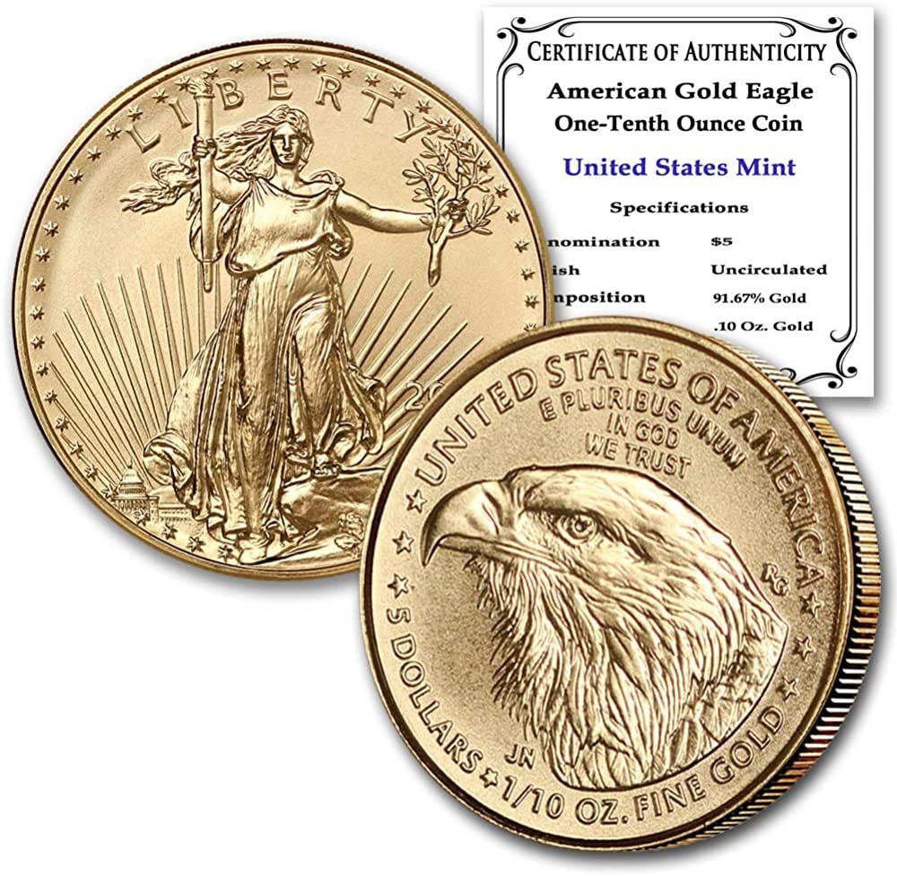 2022 1/10 oz American Gold Eagle Coi