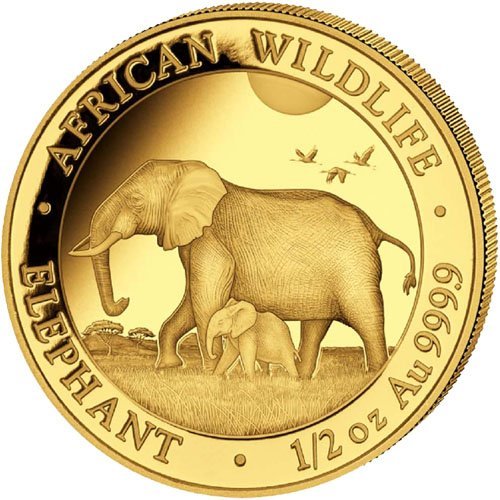 2022 1/2 oz Somalia Gold Elephant Co