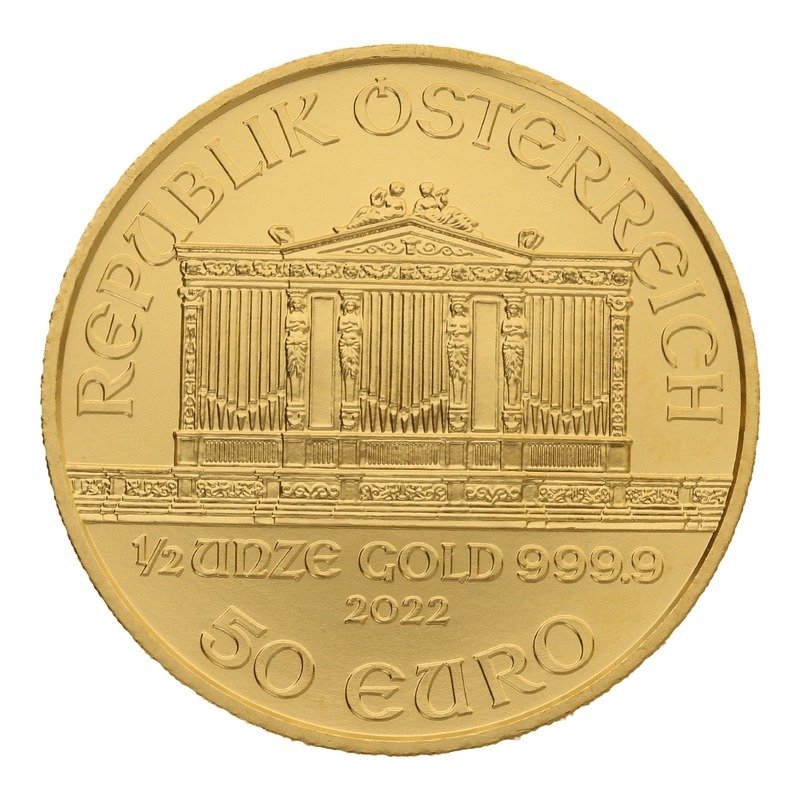 2022 1/2 oz Austrian Gold Philharmonic Coin - Image 2