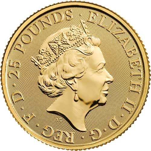 2022 1/4 oz British Gold Tudor Beasts Lion of England Coin (BU) - Image 2
