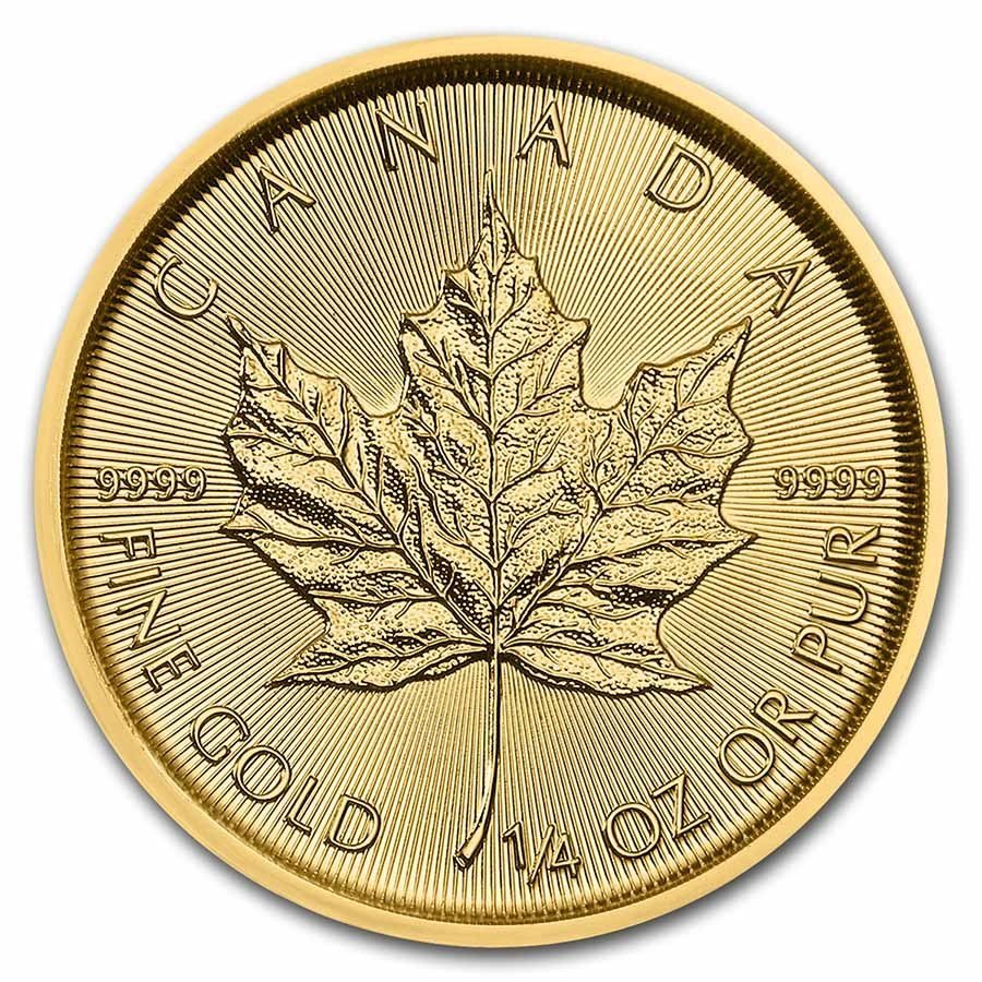 1/4 oz Canadian Gold Maple Leaf Coin
