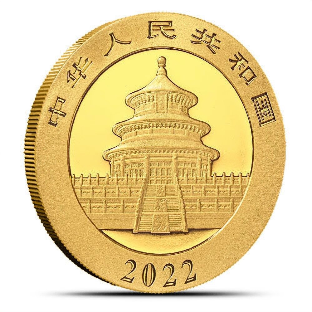 2022 30 Gram Chinese Gold Panda Coin (BU) - Image 2