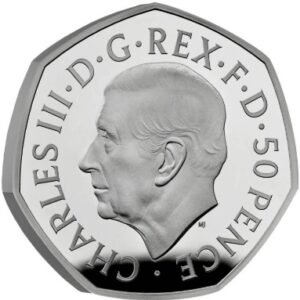 Buy 2022 Her Majesty Queen Elizabeth II Memorial Fifty Pence Proof Platinum Coin Boxed