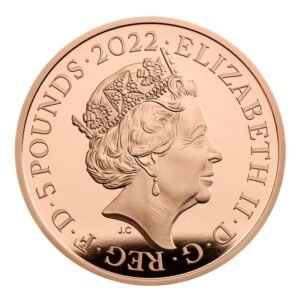2022 Proof £5 Gold Crown Coin 100th Anniversary of the Discovery of Tutankhamun’s Tomb Boxed