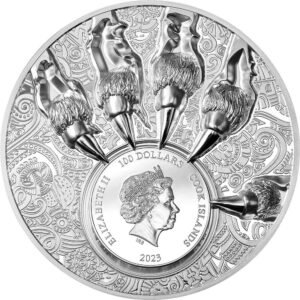 2023 1 Kilo Cook Islands Silver King of the South Coin (Ultra High Relief, Box + CoA)