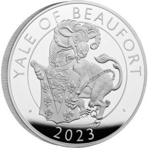 2023 1 Kilo Proof British Silver Tudor Beasts Yale of Beaufort Coin (Box + CoA)