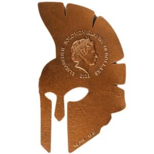 2023 10 oz Antique Solomon Islands Silver Trojan Helmet Shaped Coin (Box + CoA)