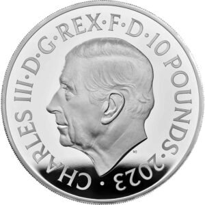 2023 10 oz Proof British Silver Tudor Beasts Bull of Clarence Coin (Box + CoA)