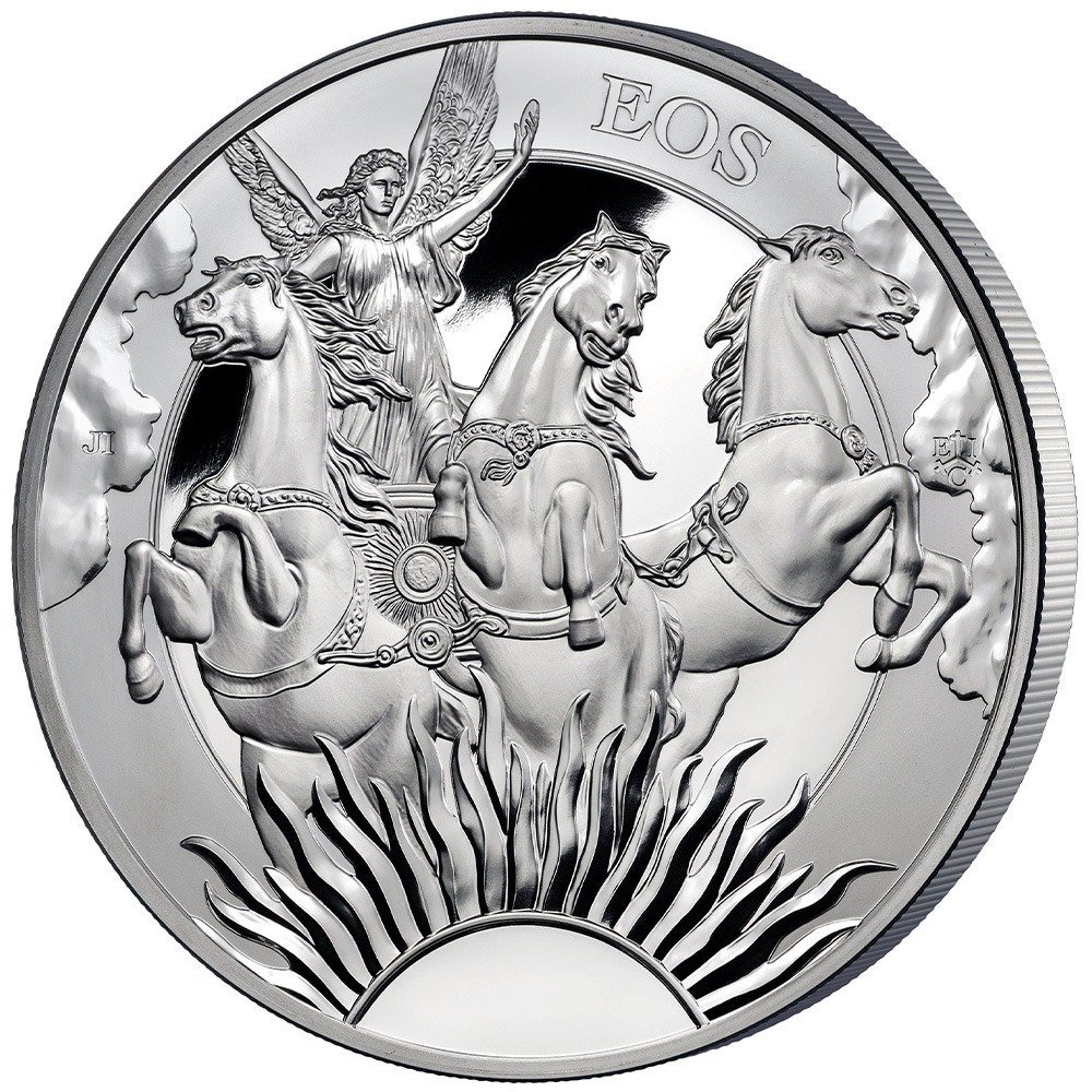 2023 10 oz Proof St. Helena Silver Goddesses Series Eos Coin (Box + CoA) - Image 3
