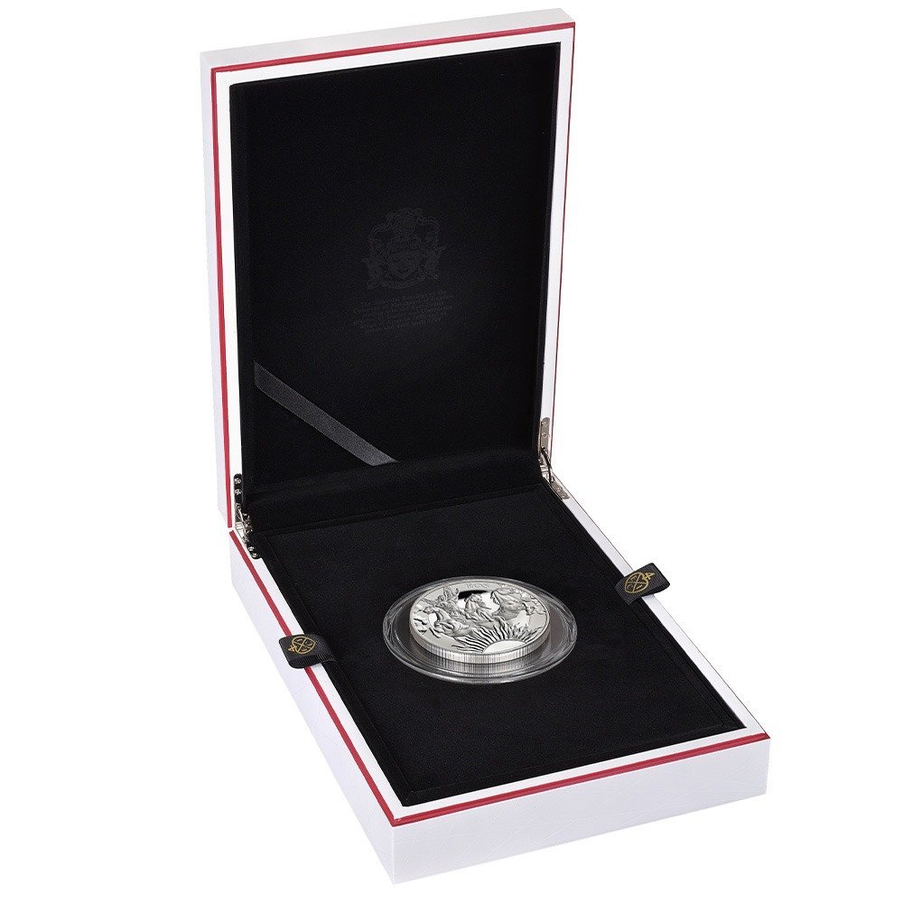 2023 10 oz Proof St. Helena Silver Goddesses Series Eos Coin (Box + CoA) - Image 6