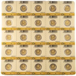 2023 25 12.5 Gram Niue Czech Lion Gold Multigram Coin (25 x 1/2 Gram New, w/ Assay)