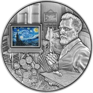 2023 43 oz Republic of Chad Vincent Van Gogh’s Masterpiece Bi-Metal Coin (High Relief)