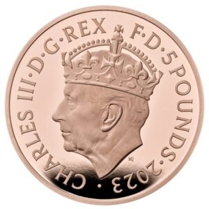 2023 £5 Gold Crown Coronation of King Charles III Proof Coin Boxed